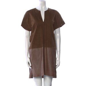 VINCE leather and suede shift dress Medium